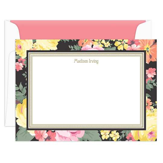 Elegant Spring Garden Flat Note Cards